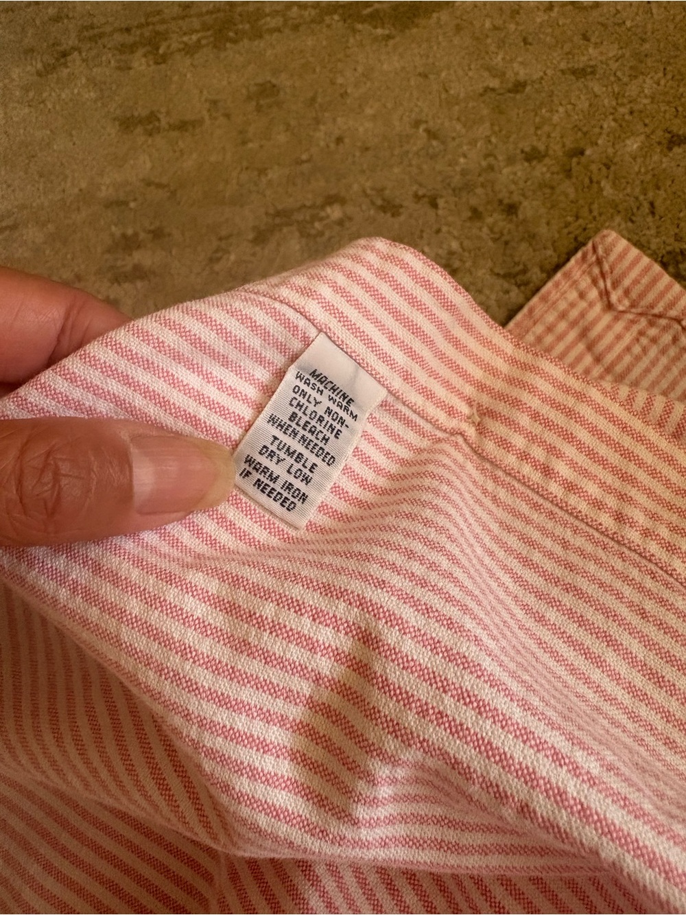 Ralph Lauren Pink and White Striped Button Down Oxford Shirt - Size Small - Picture 4 of 6